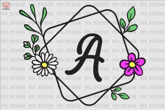 Flower Daisy Font A: A Charming Embroidery Choice for Personalized Gifts