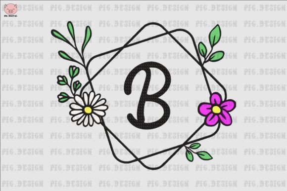 Flower Daisy Font B: Sweet, Soft & Stitch-Ready