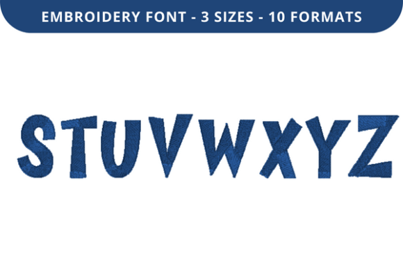 FunnyMan Font S to Z: A Playful, Festive Embroidery Font for Holiday & Seasonal Goods