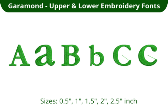 Garamond Font ABC: Elegant Embroidery for Small Business Branding