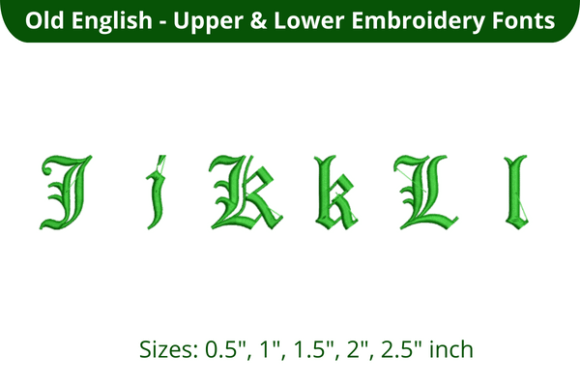 Old English Font JKL: Timeless Craft Fair Charm